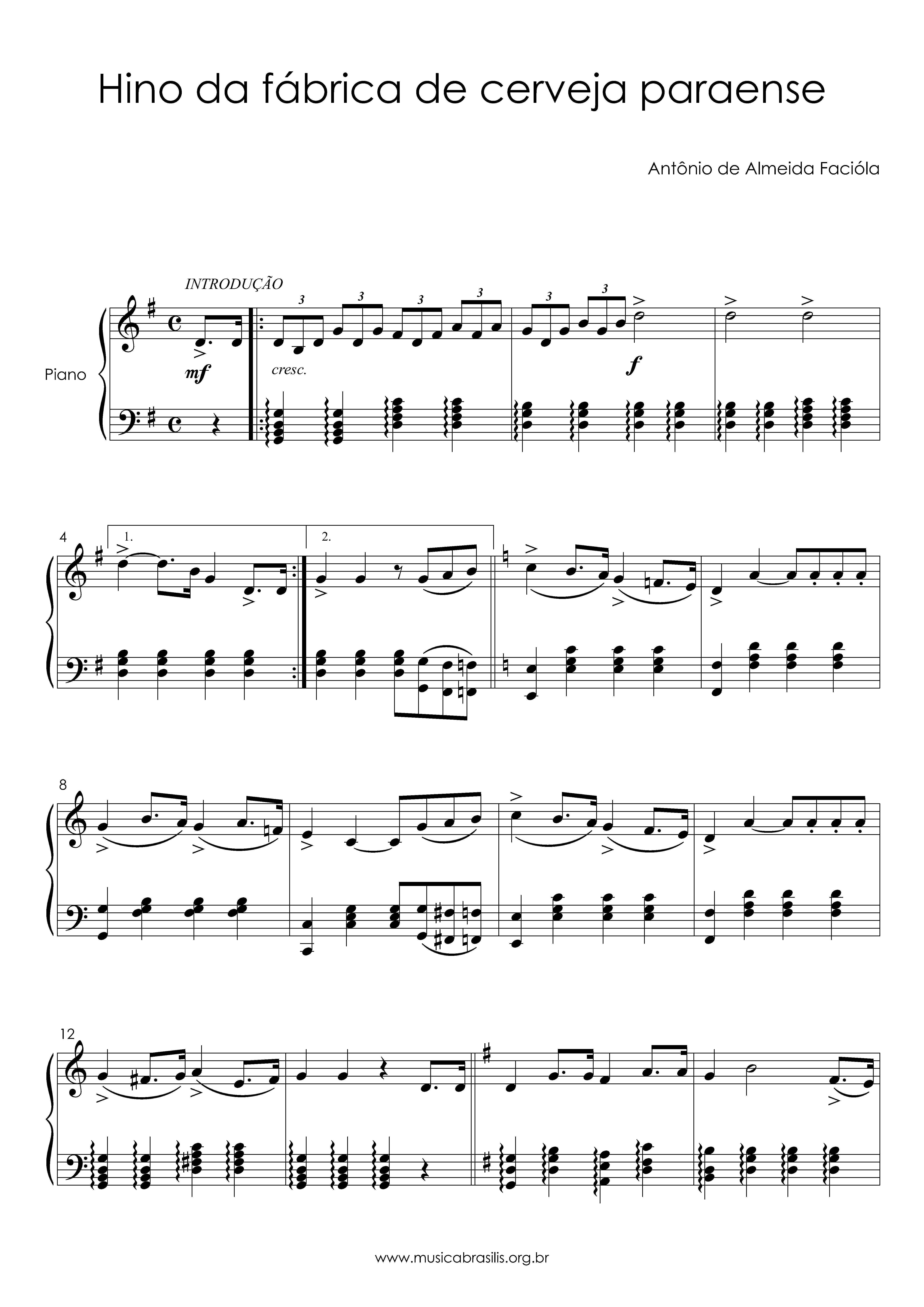 Hino da fábrica de cerveja paraense