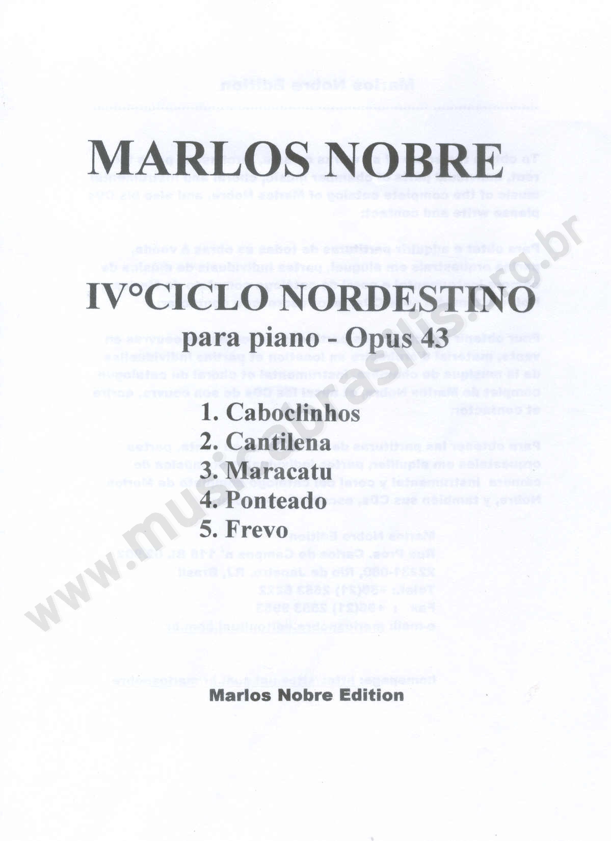 IVº ciclo nordestino para piano (capa)