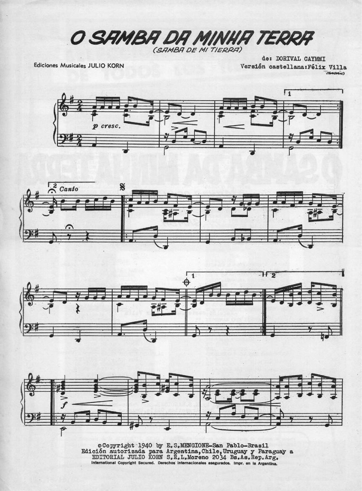 O samba da minha terra