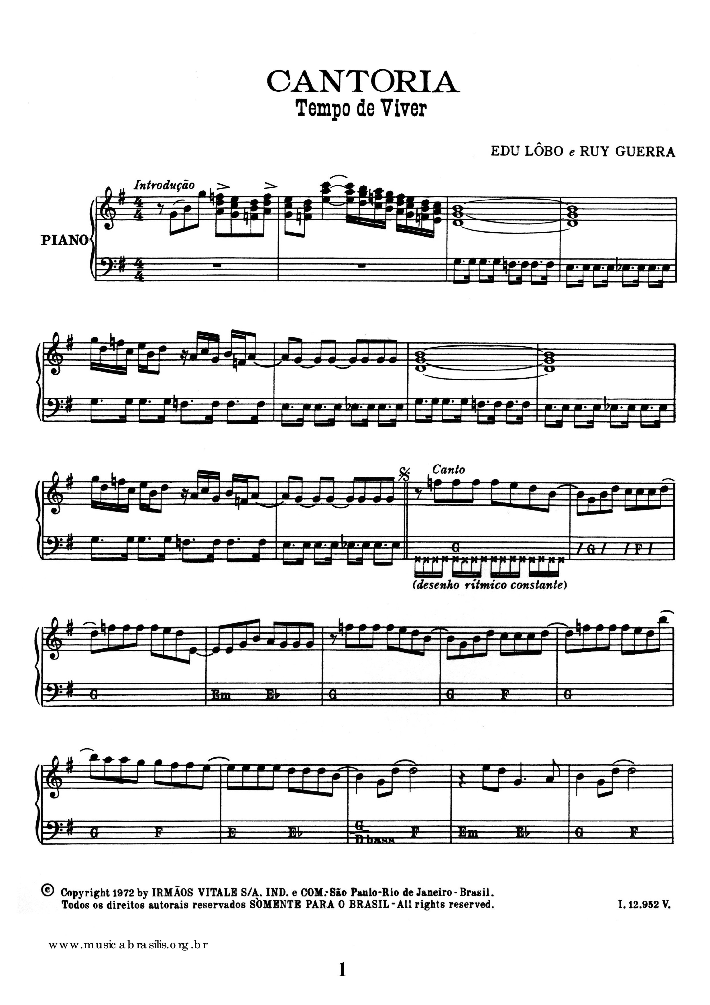 Edu Lobo - Cantoria - Piano