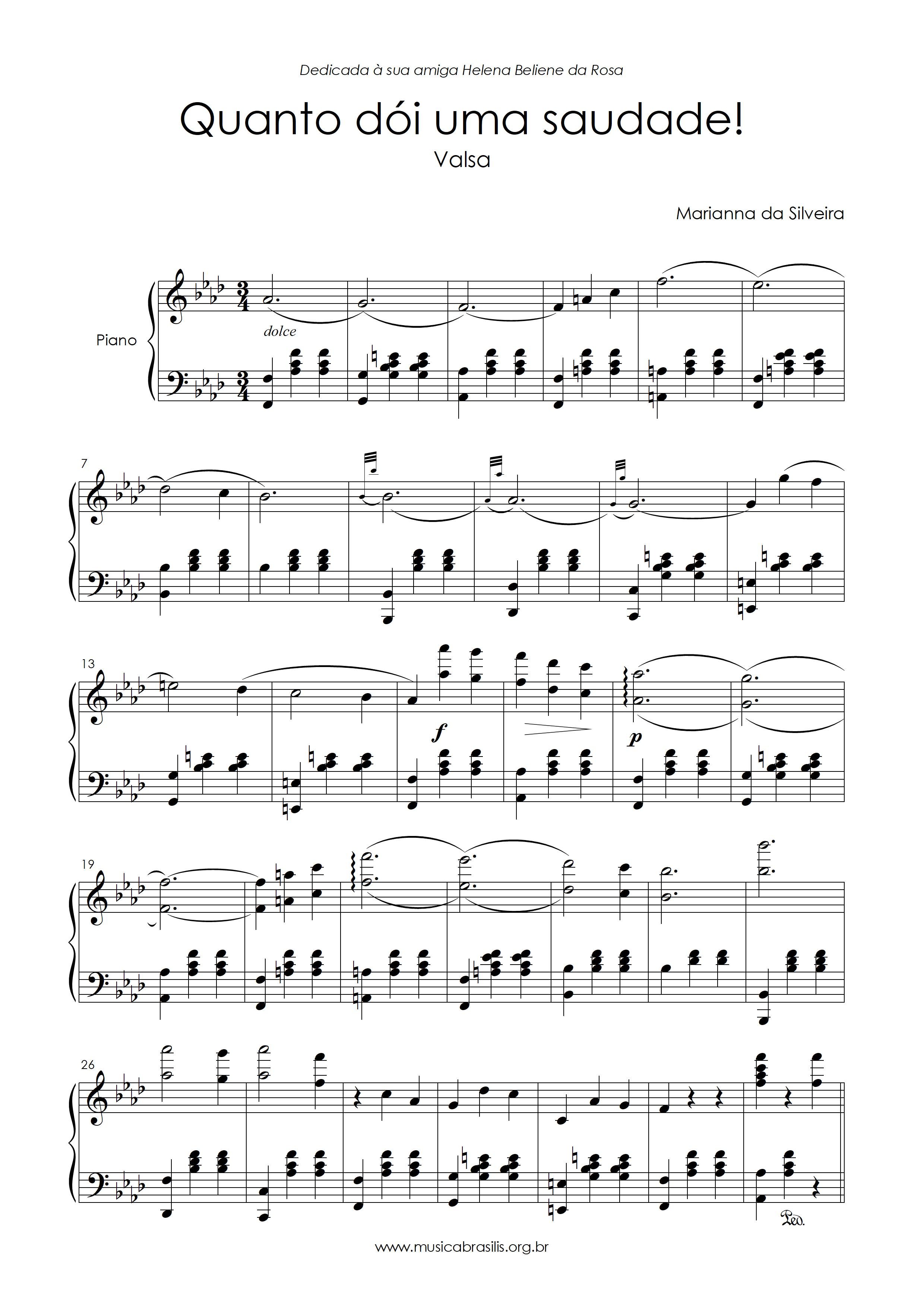 Quanto dói uma saudade