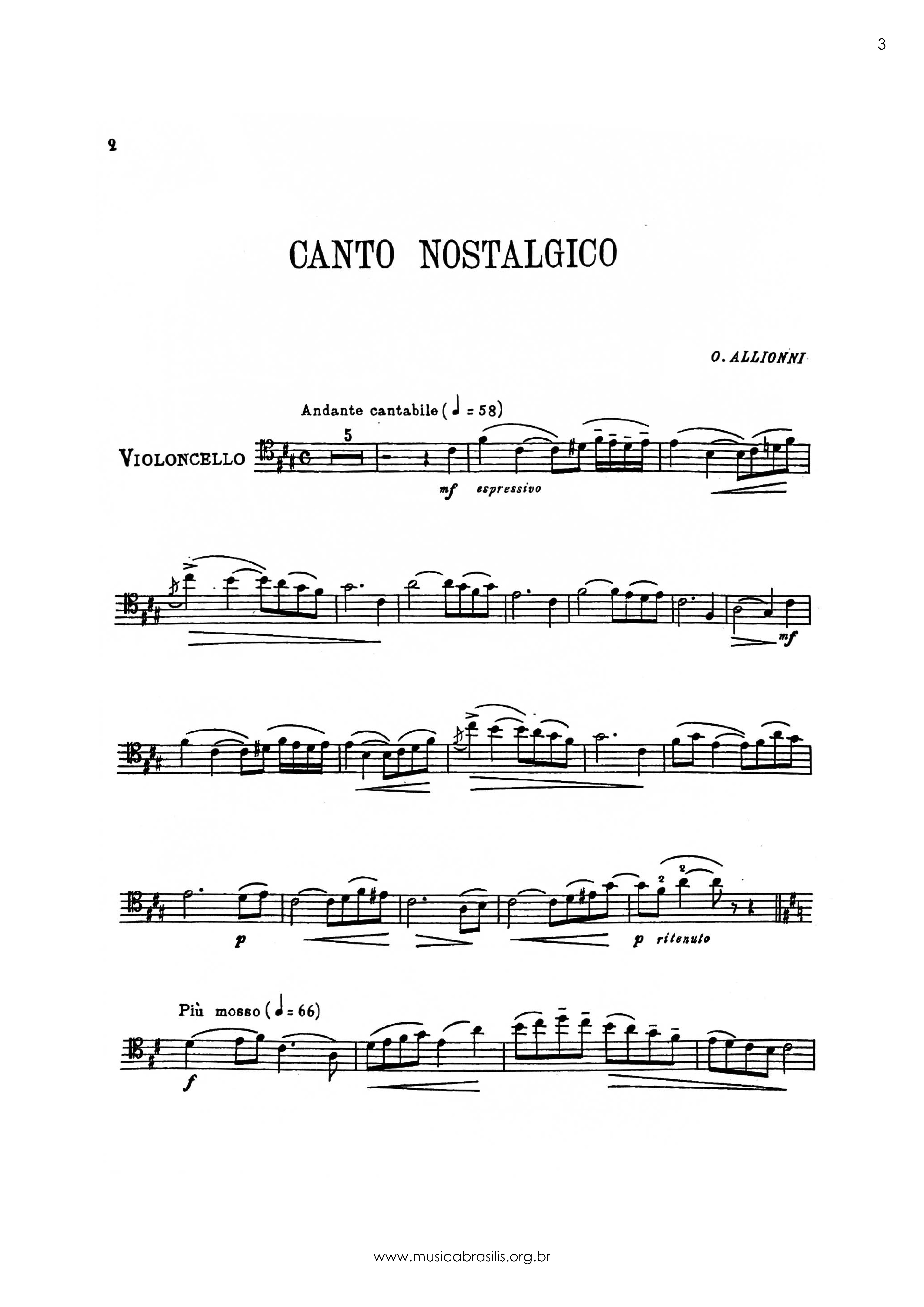 Canto nostálgico