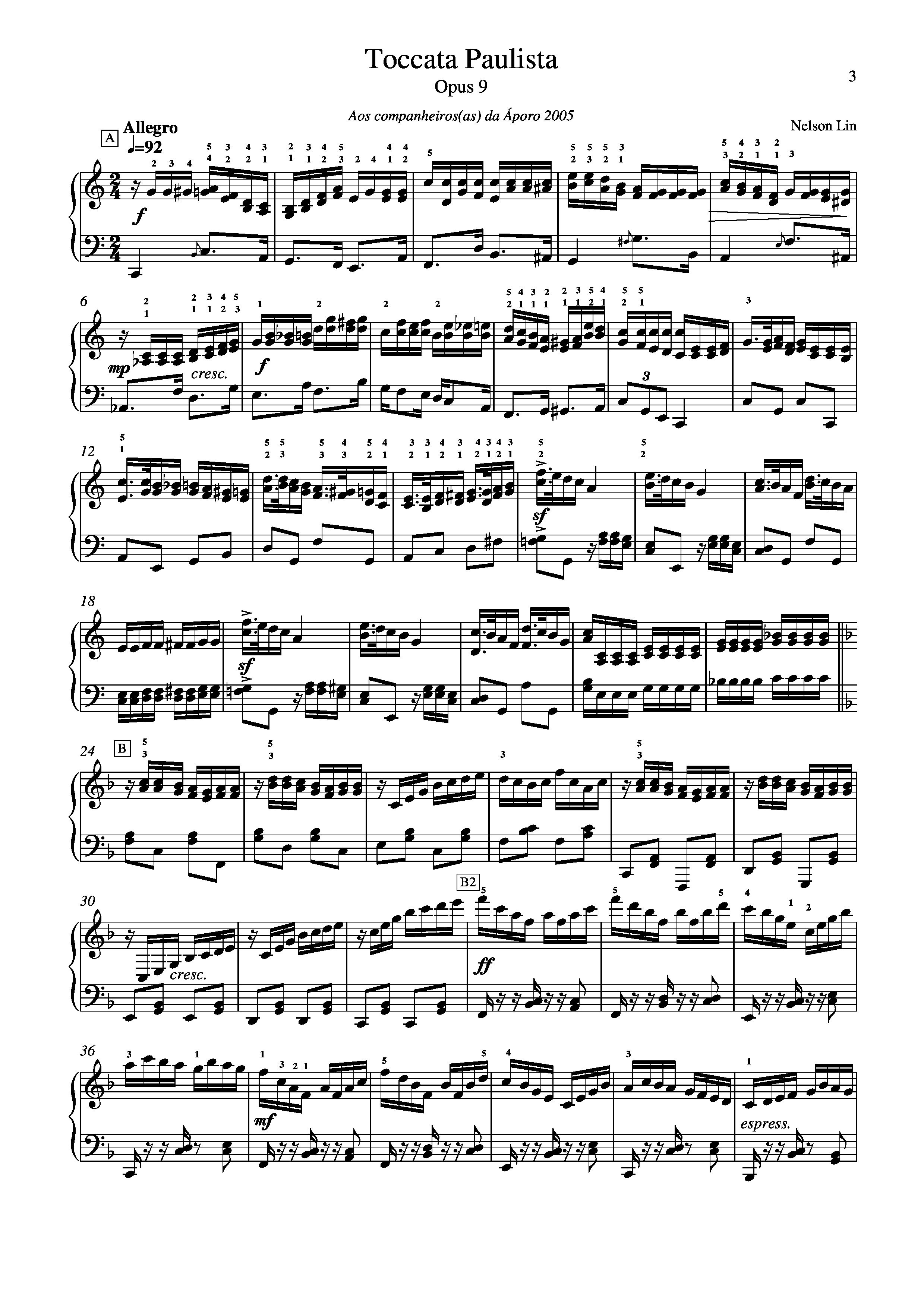 Toccata paulista opus 9