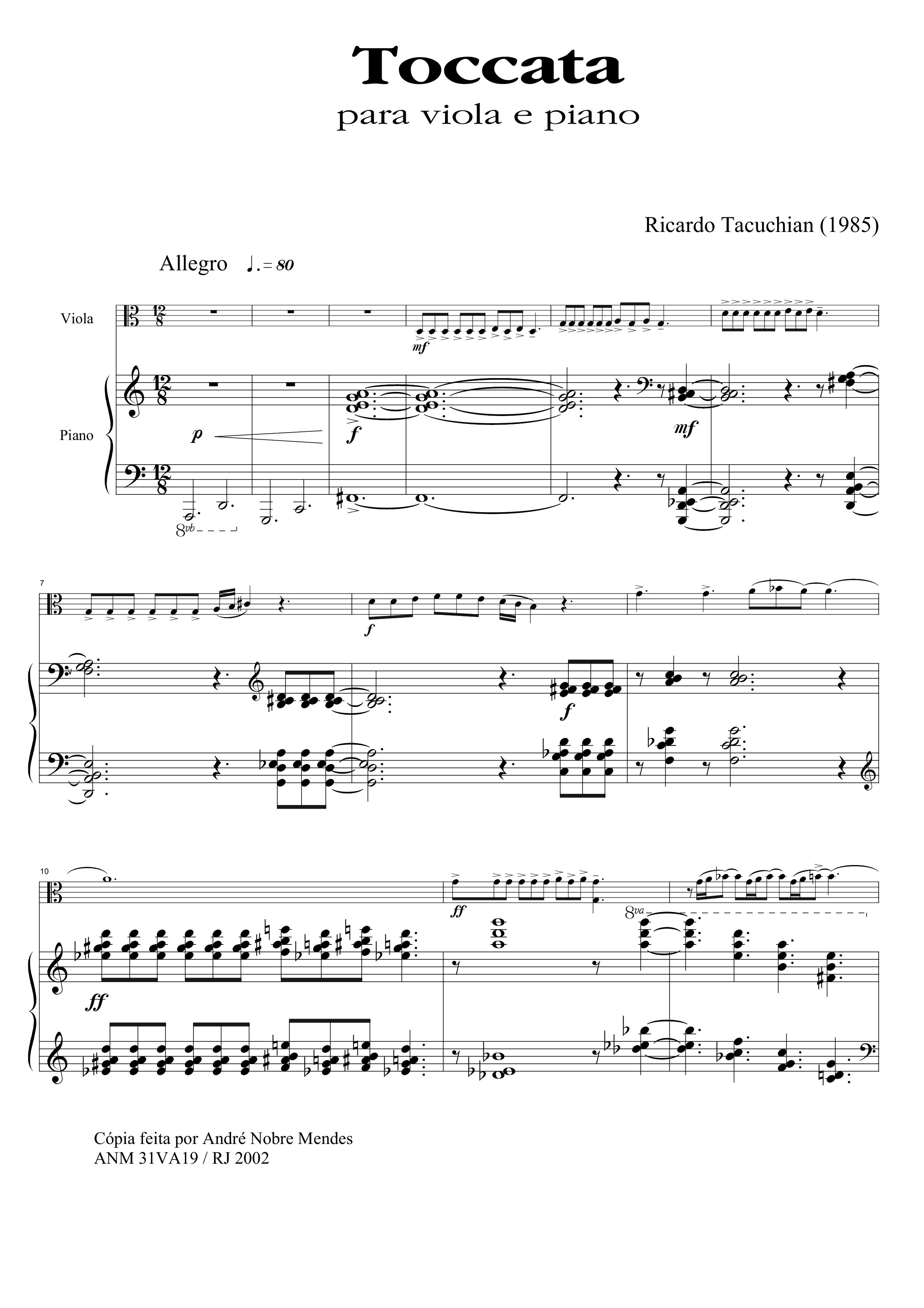 Toccata para viola e piano