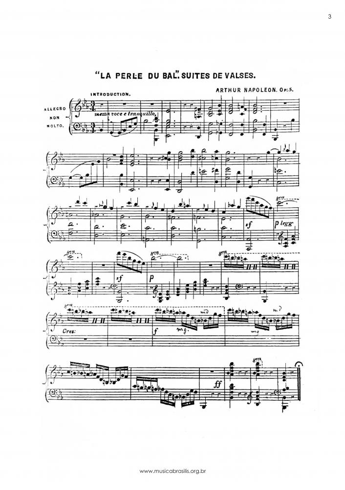 A pérola do baile - Suíte de valsas para piano, Op. 5