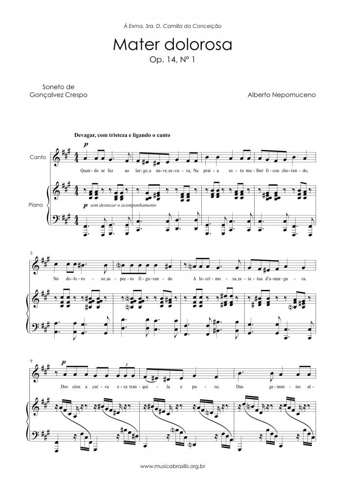 Mater dolorosa - Op. 14, n. 1