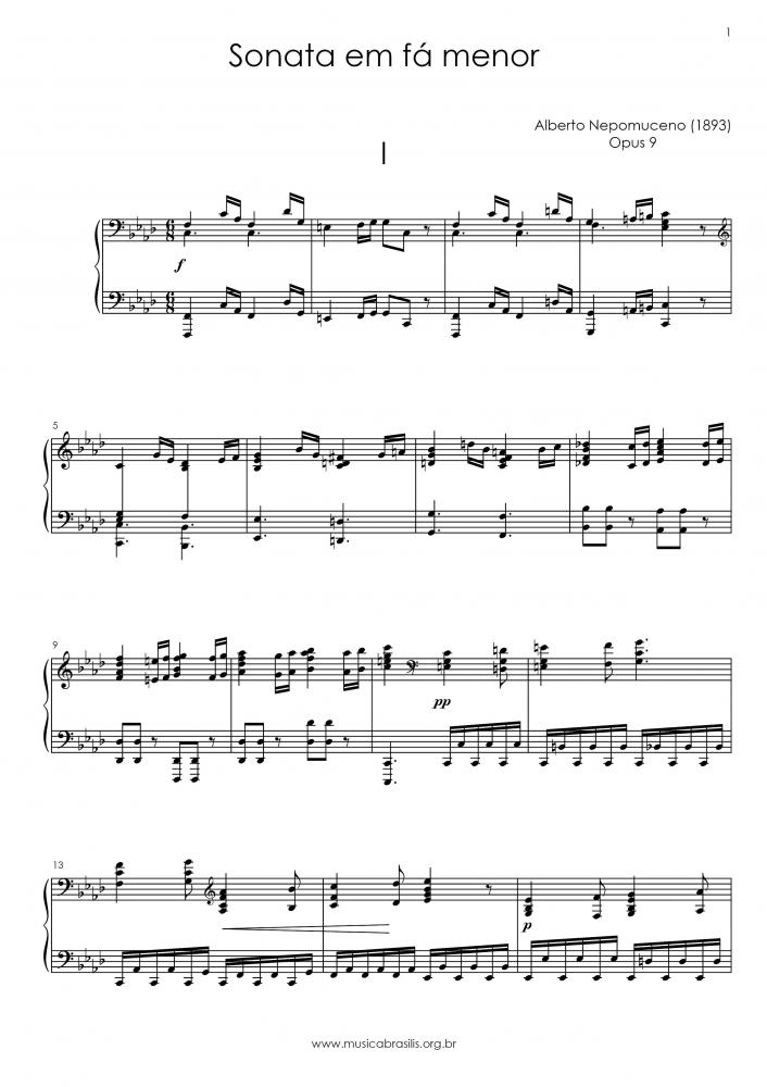 Sonata em fá menor opus 9