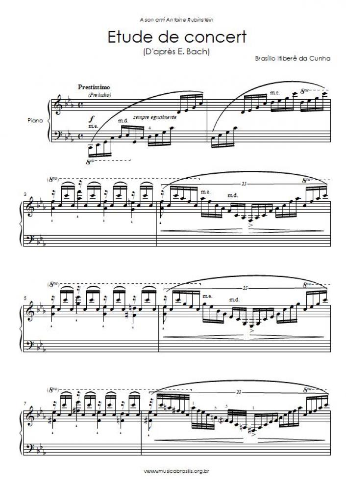 Etude de concert - (D'après E. Bach)