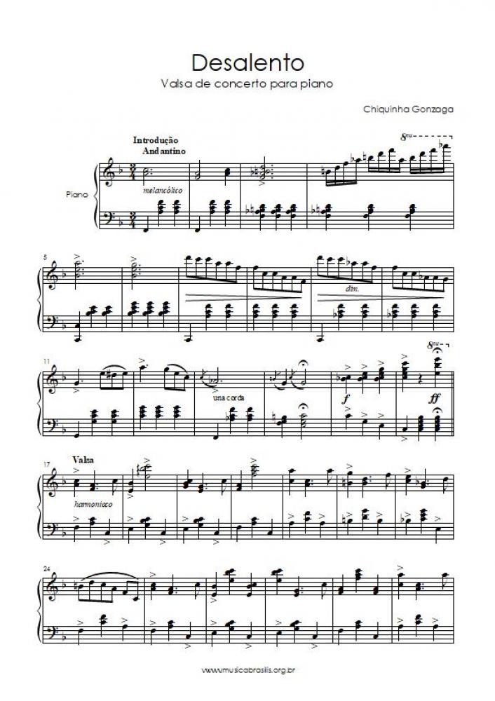 Desalento - Valsa de concerto para piano