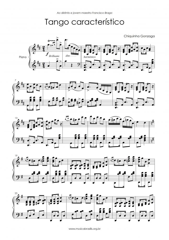 Tango característico - Para piano