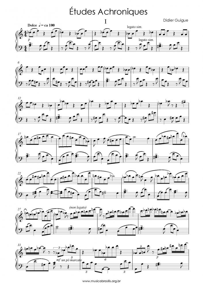 Études Achroniques - pour piano