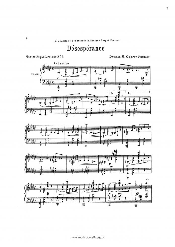 Désespérance - Quatro peças líricas, No. 3