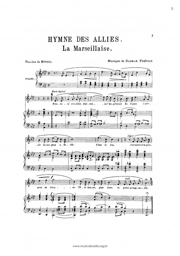 Hymne des alliès No. 1 - La Marseillase