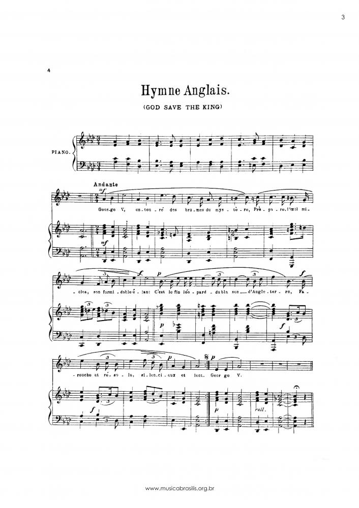 Hymne des alliès No. 2 - Hymne Anglais (God save the King)