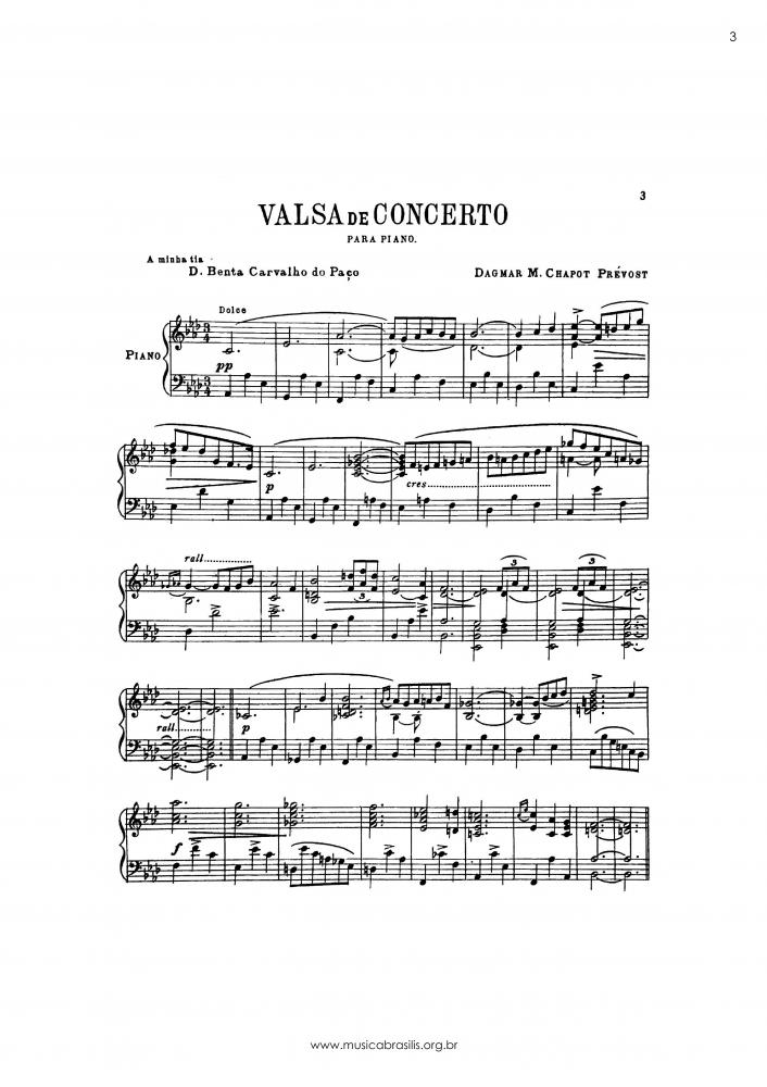 Valsa de concerto - Para piano
