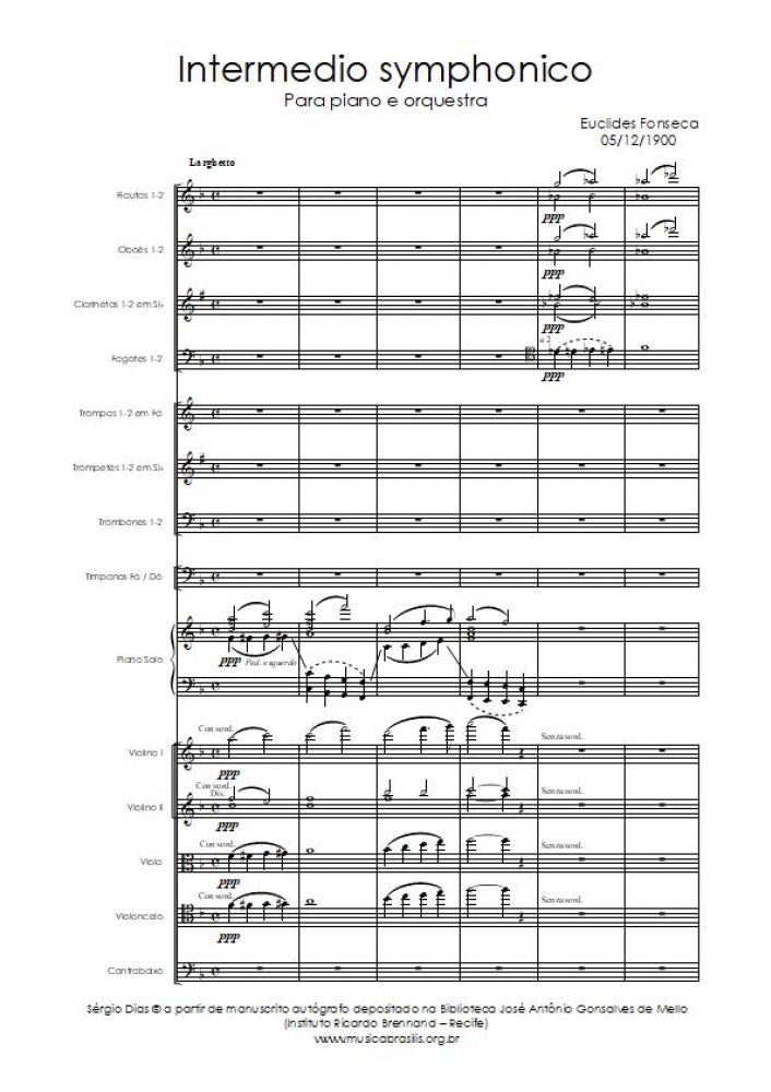 Intermedio symphonico - Para piano e orquestra