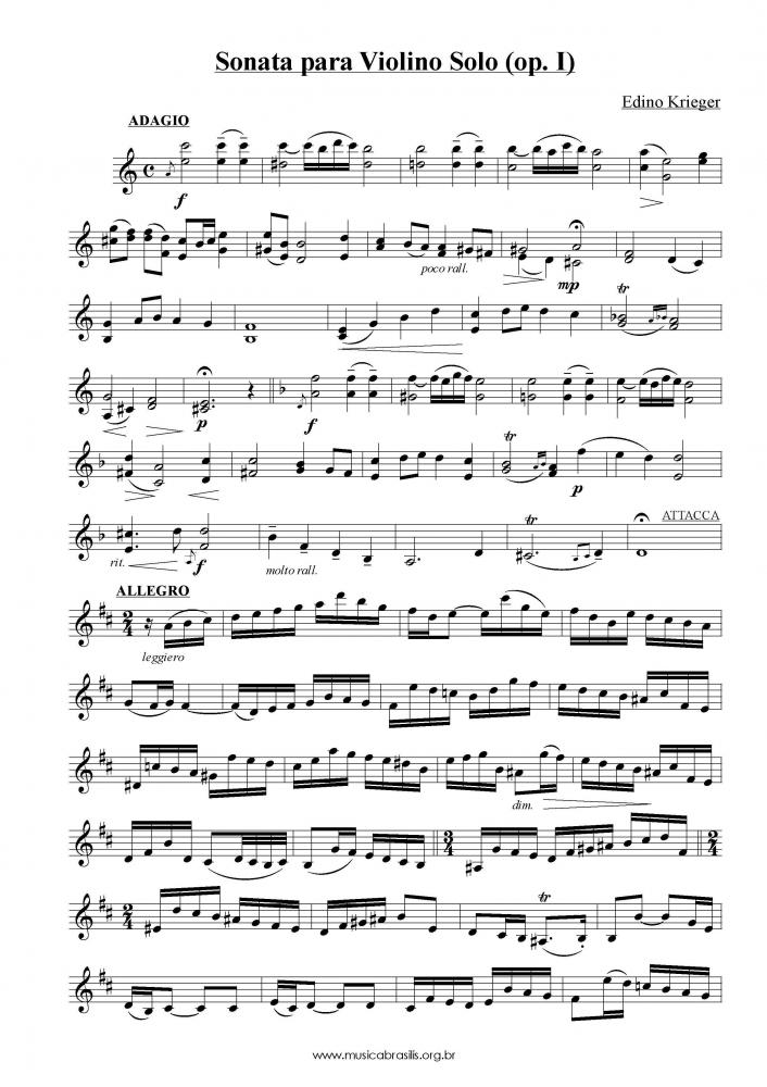 Sonata para violino solo, op. 1 