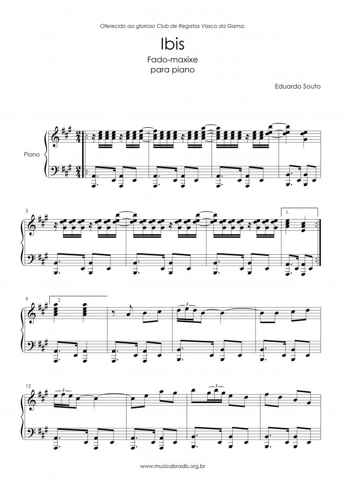 Ibis - Fado-maxixe para piano