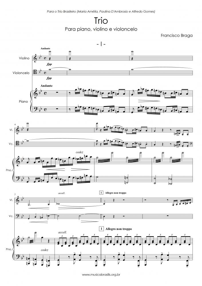 Trio - para piano, violino e violoncelo