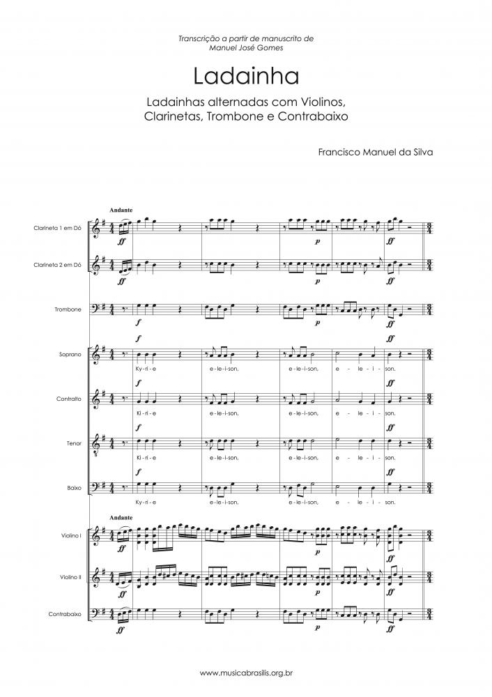 Ladainha - "Ladainhas alternadas com Violinos,Clarinetas, Trombone e Basso"