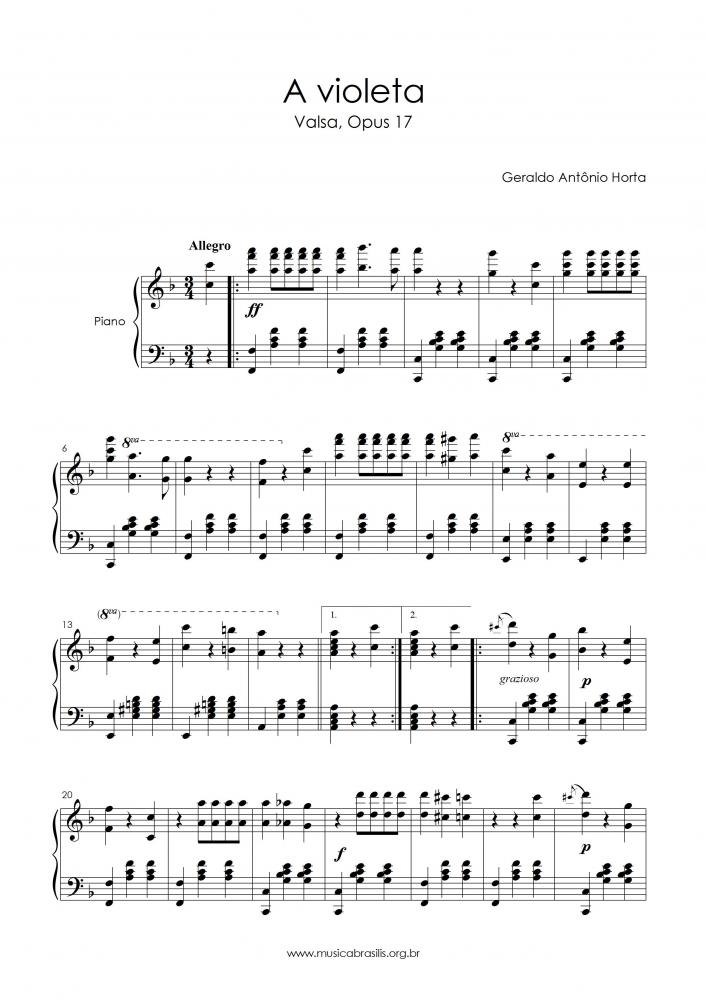 A violeta - Valsa - Op. 17