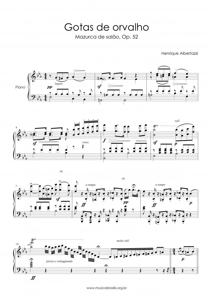 Gotas de orvalho - Op. 52