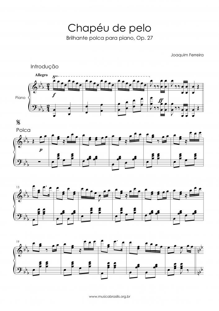Chapéu de pelo - Op. 27