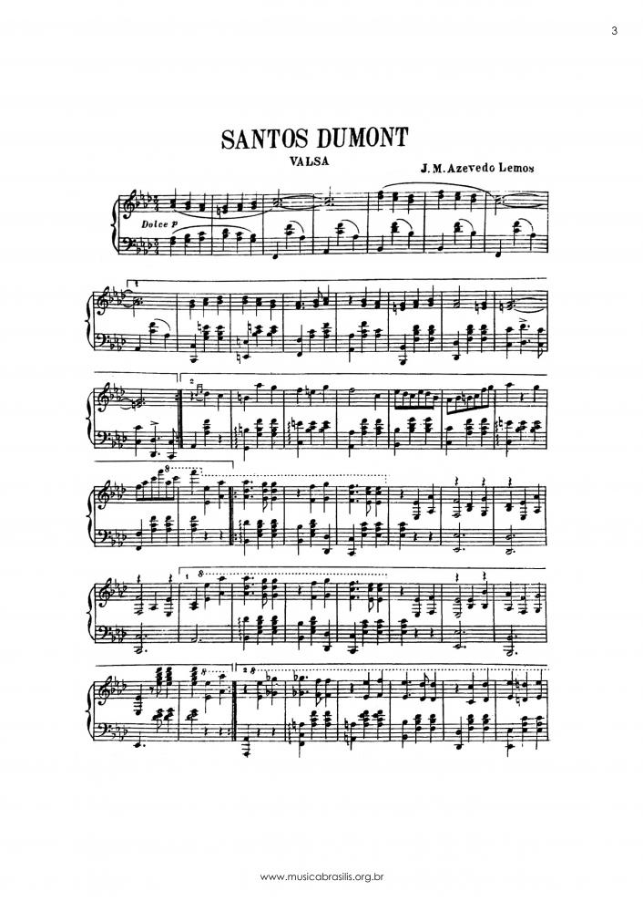 Santos Dumont - Valsa para piano