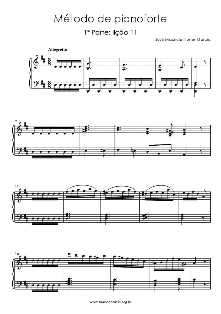 Método de pianoforte - 1ª Parte: lição 11