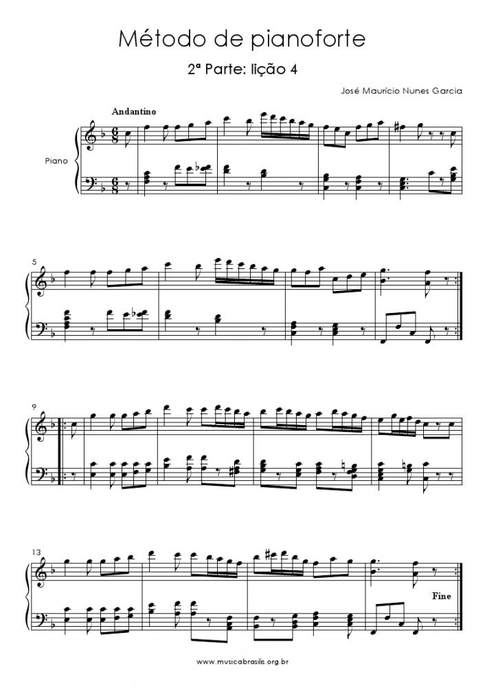 Método de pianoforte - 2ª Parte: lição 4