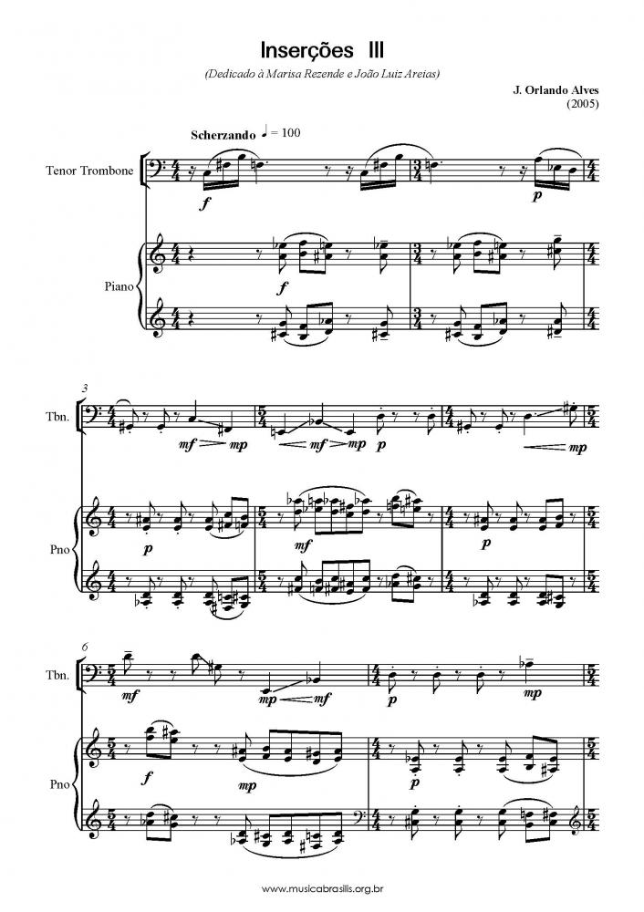 Inserções III para trombone e piano