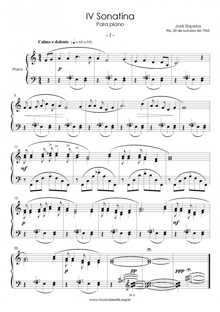 IV Sonatina para piano