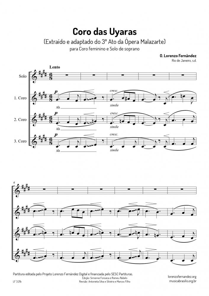 Coro das Uyaras - extraído e adaptado do 3º ato da ópera Malazarte