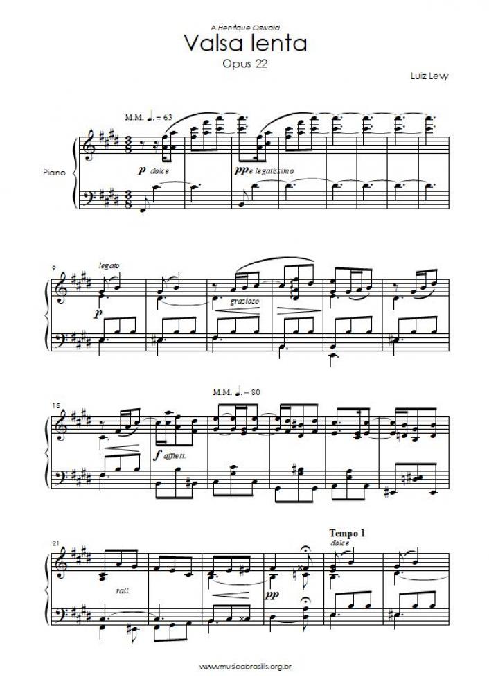 Valsa lenta - Op. 22