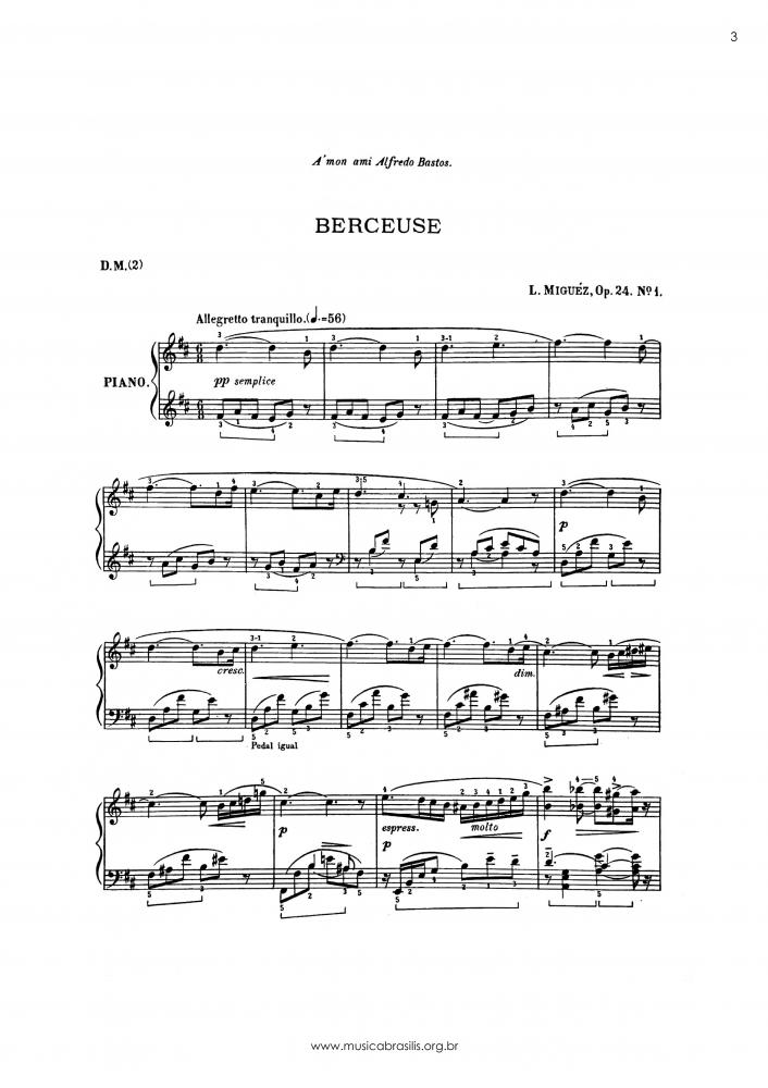Berceuse - Op. 24, Nº 1