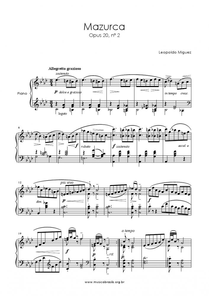 Mazurca - Opus 20, nº 2