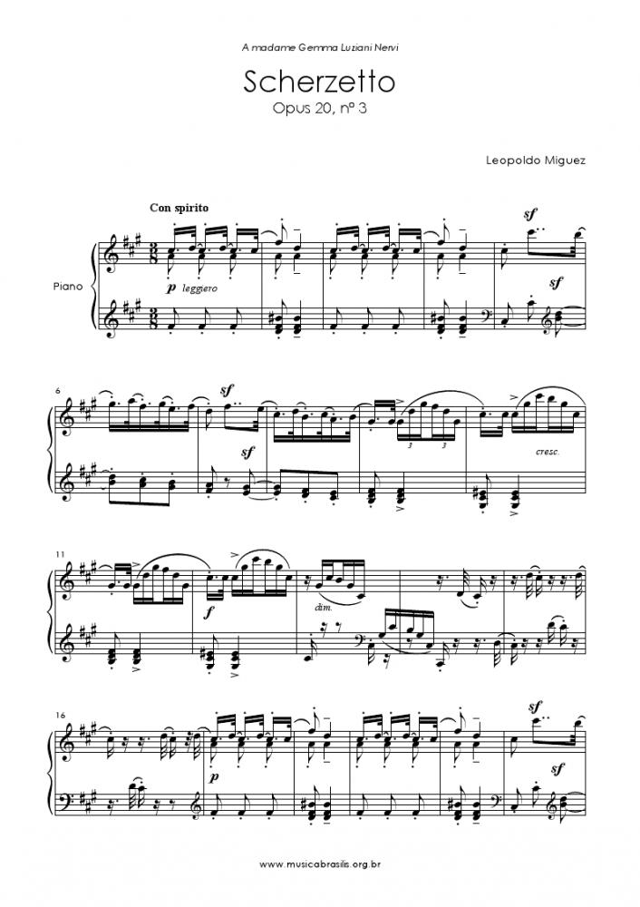 Scherzetto - Opus 20, nº 3