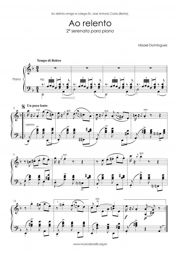 Ao relento - 2ª serenata para piano