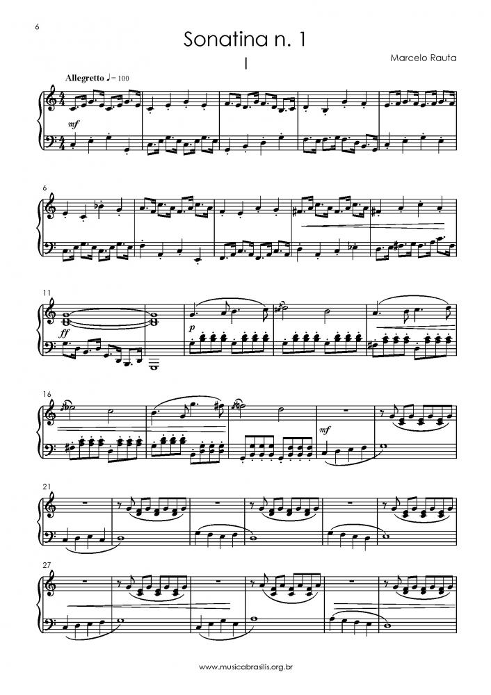 5 sonatinas para piano - Obras para a juventude