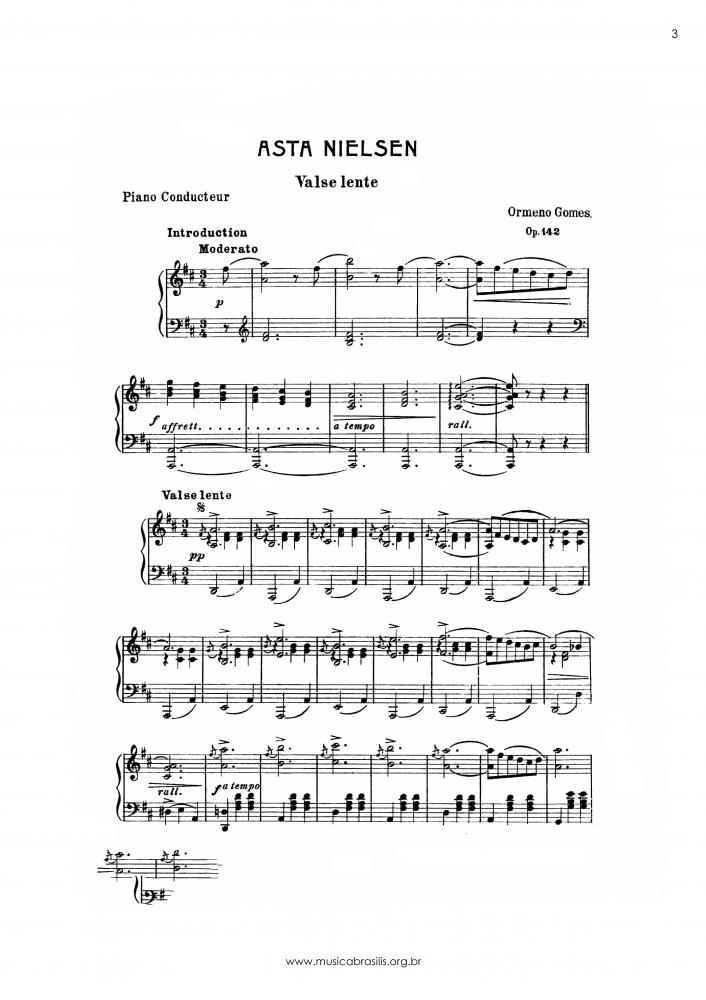 Asta Nielsen - Valsa lenta, Op. 142