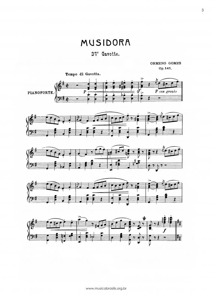 Musidora - 3ª gavota, Op. 141