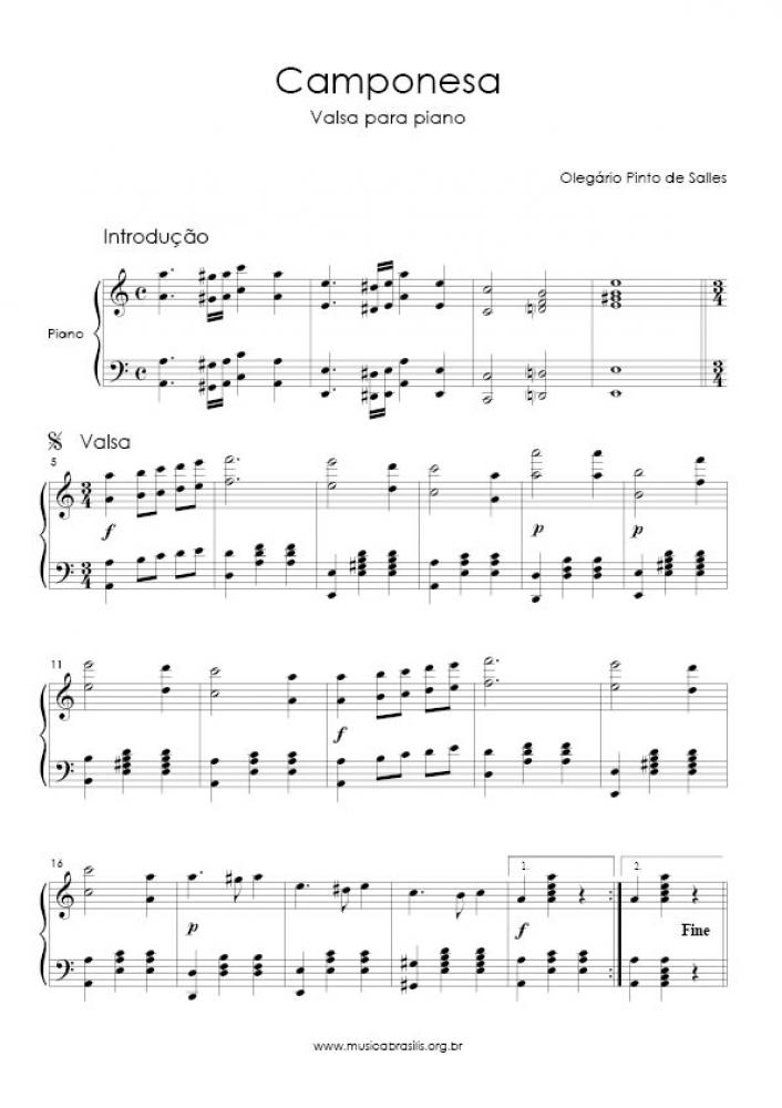 Camponesa - Valsa para piano