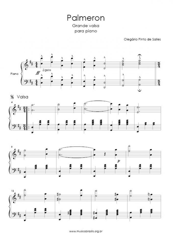 Palmeron - Grande valsa para piano