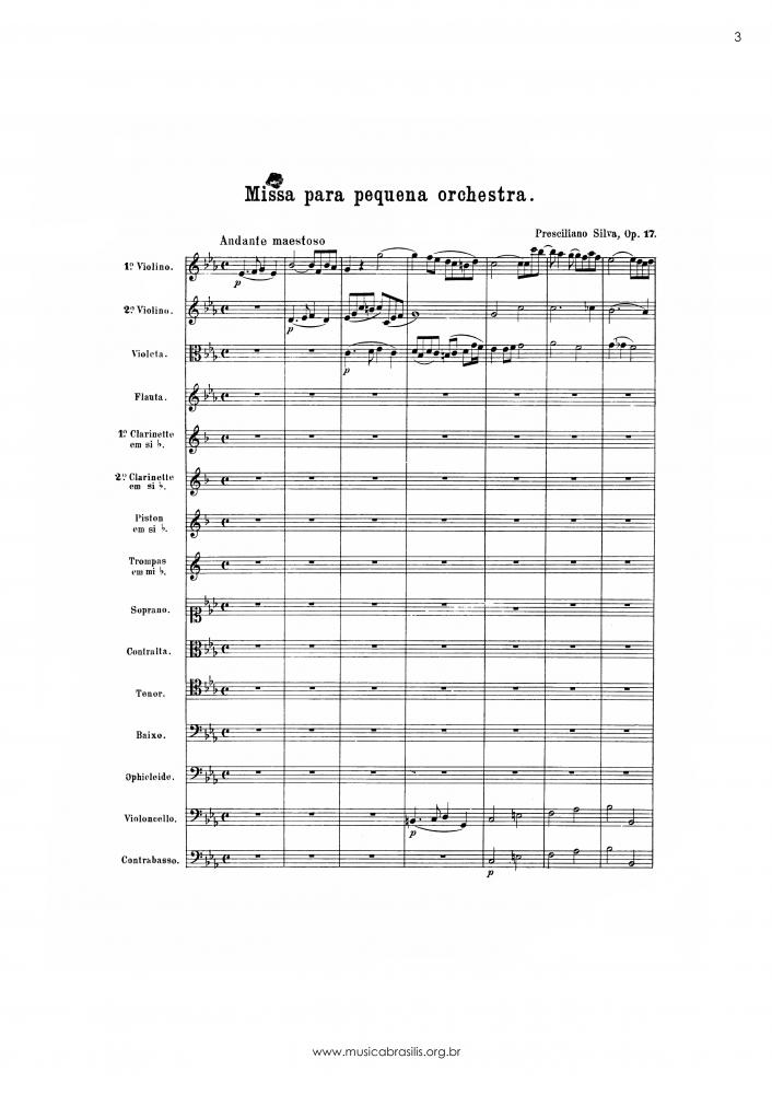Missa em mi bemol - Missa a quatro vozes para pequena orquestra, Op. 17