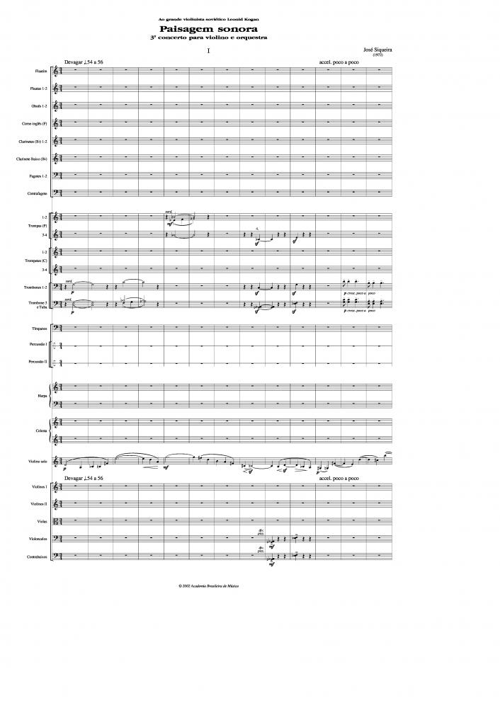 Concerto n.3 para violino e orquestra - Paisagem sonora