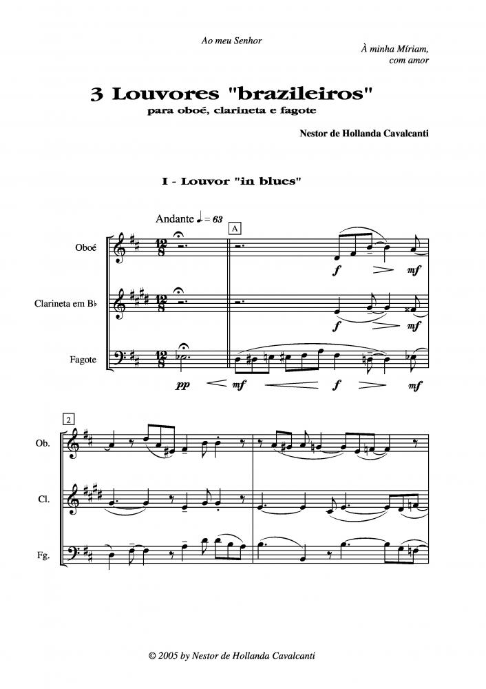 Três louvores "brazileiros" para oboé, clarineta e fagote