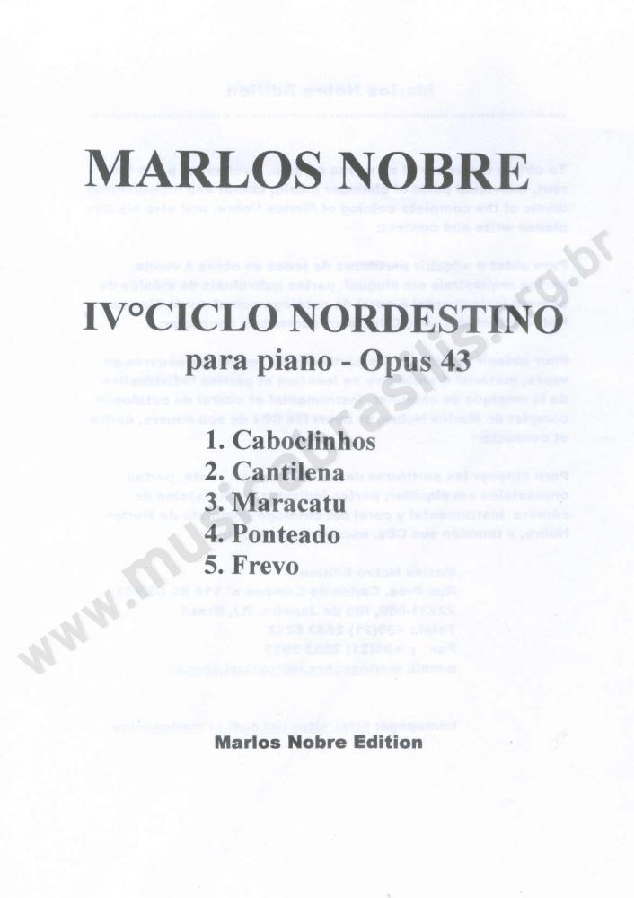 IVº ciclo nordestino para piano (capa)