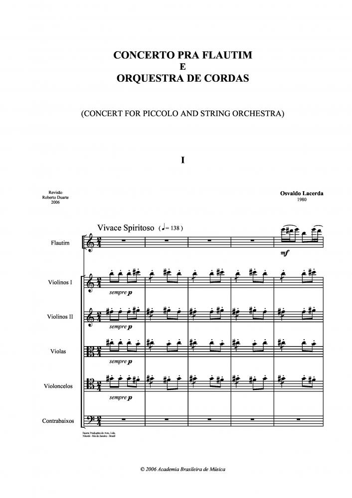 Concerto para flautim e orquestra de cordas