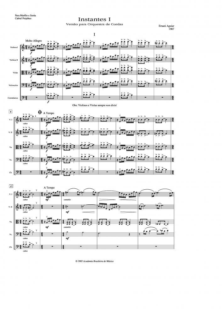 Instantes n.1 - Versão para orquestra de cordas