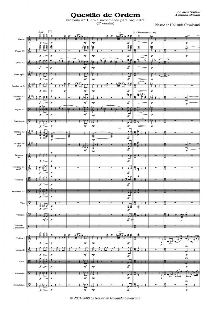 Questão de ordem - Sinfonia n.1 em 1 movimento para orquestra (2ª versão)